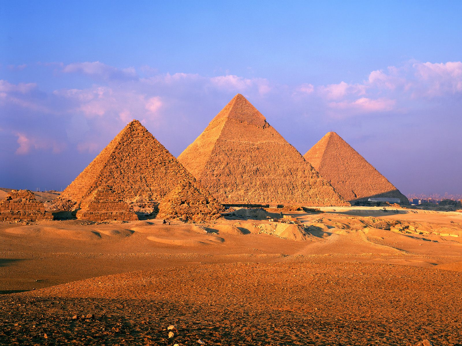 Great Pyramids of Giza at Sunset